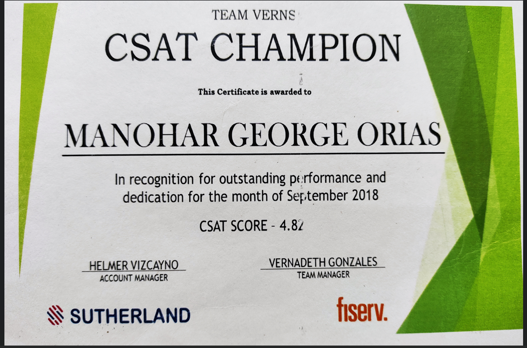 CSAT certification 2018