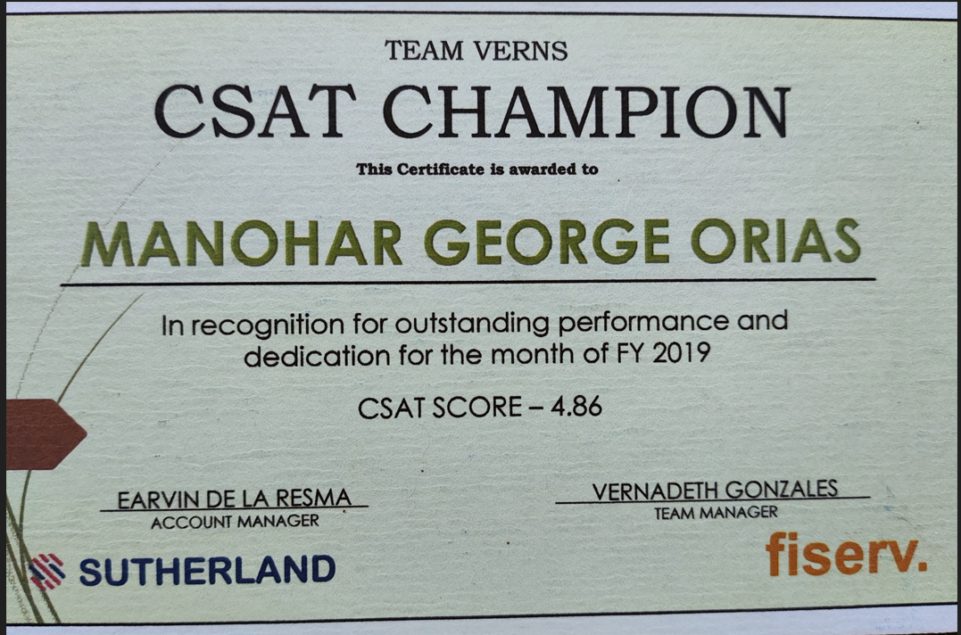 CSAT certification 2019