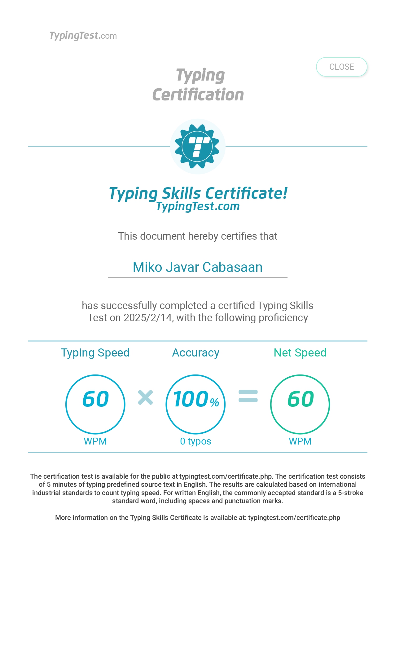 Typing Skills