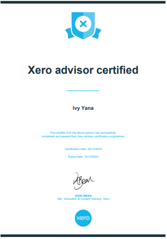 Certified Xero Advisor