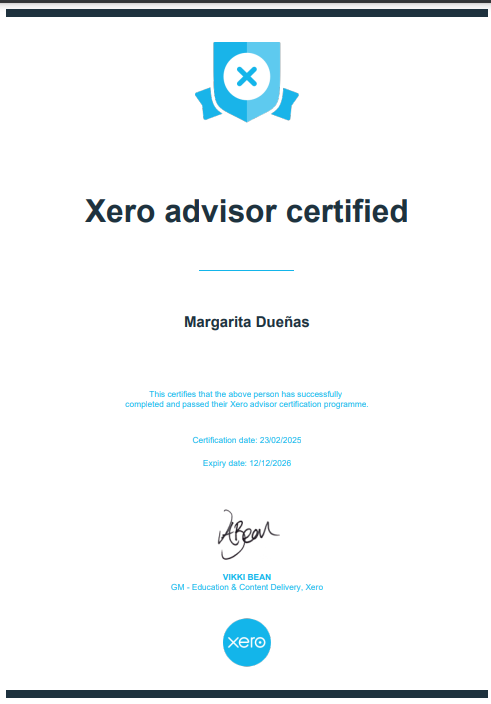 Xero Advisor Certificate