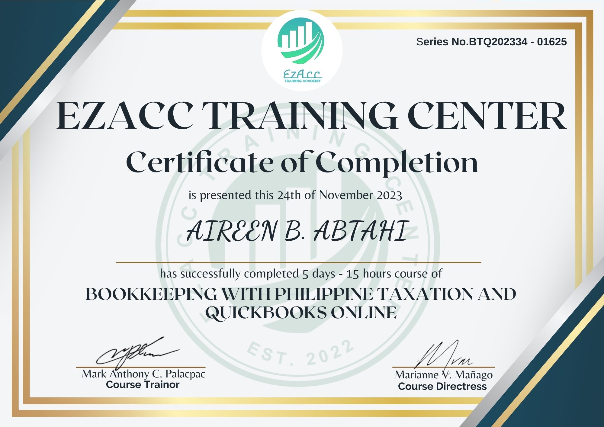 Bookkeeping with Philippine Taxation and Quickbooks Online