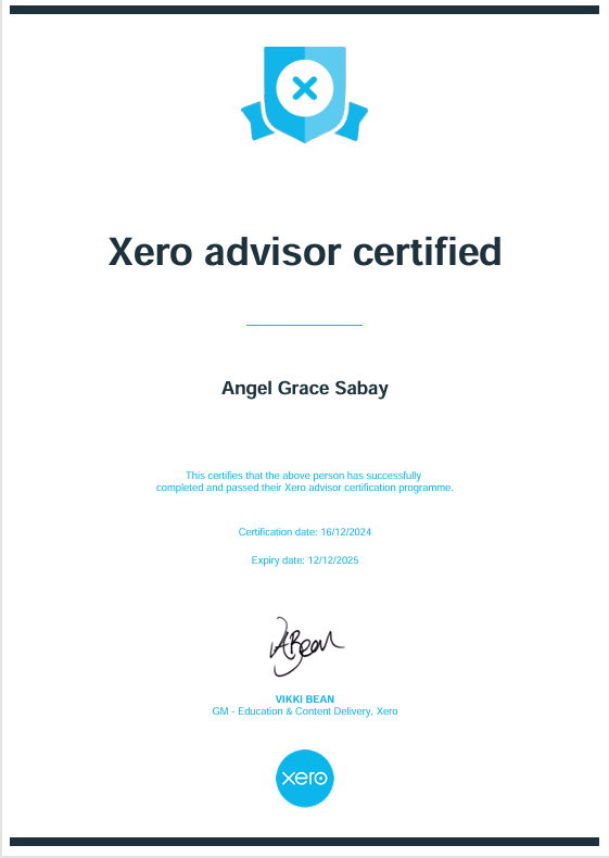 XERO certified advisor