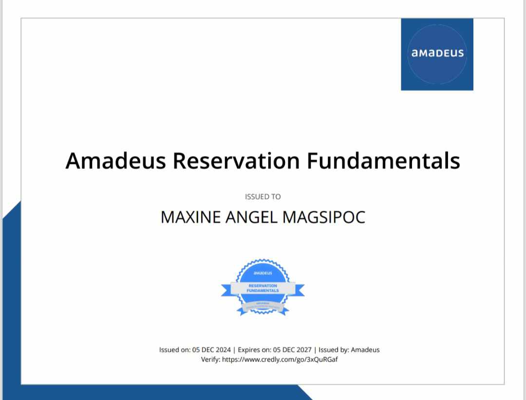Amadeus Reservation Fundamentals
