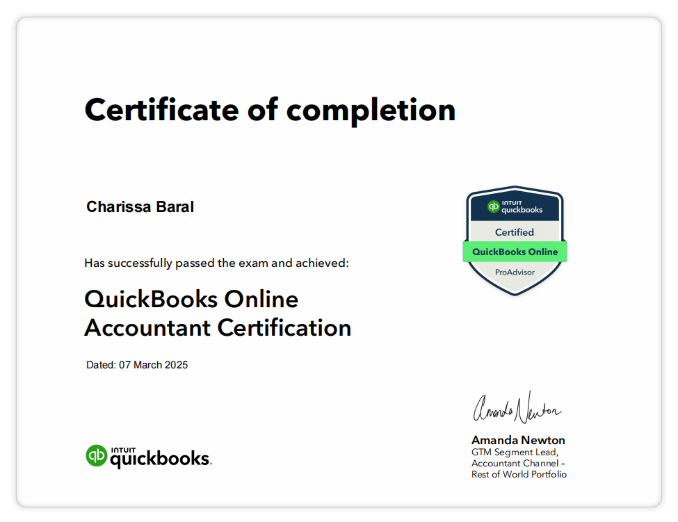 QBO Certificate