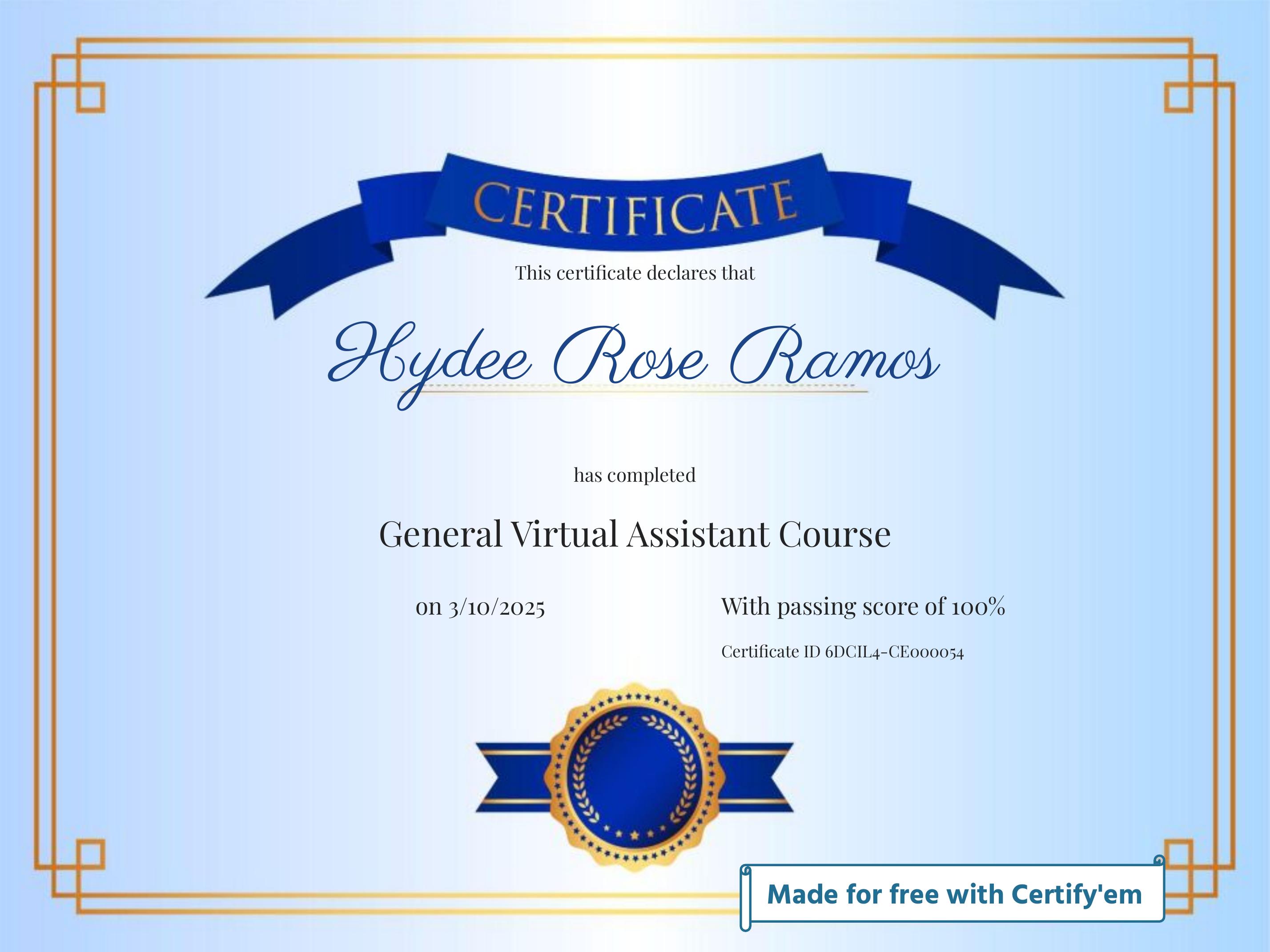 Certificate