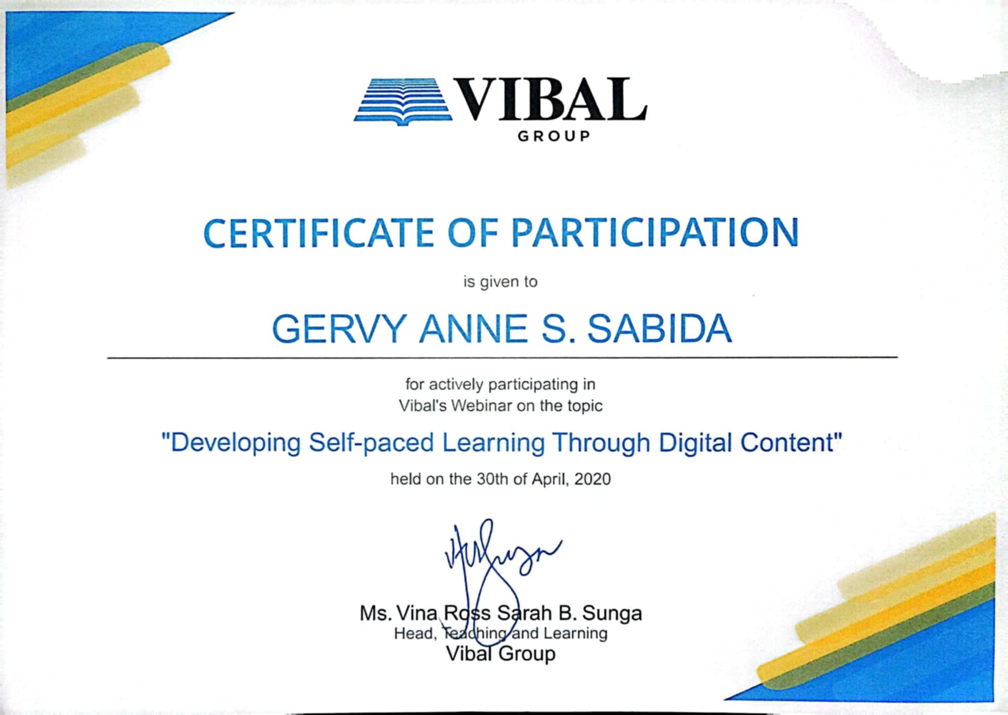 Developing Self-paced Learning through Digital Content