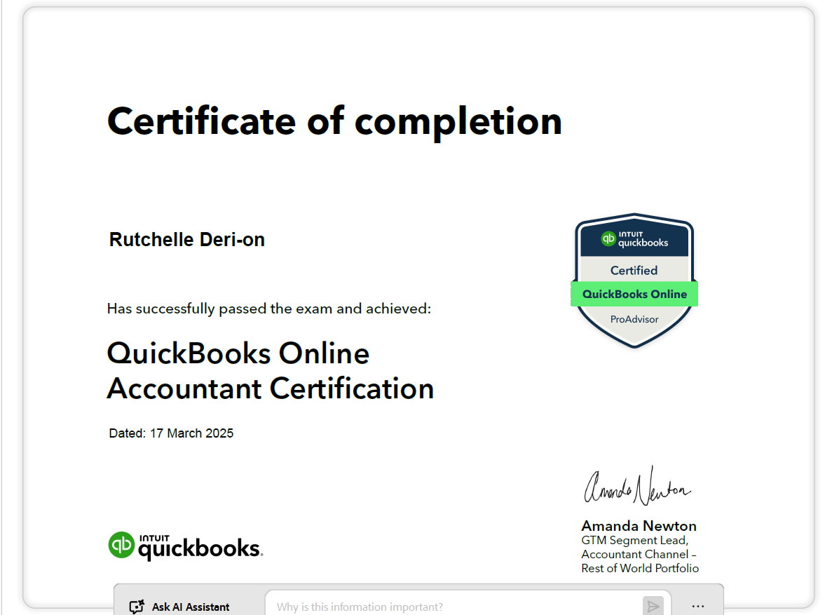 Quickbooks Online ProAdvisor Certification