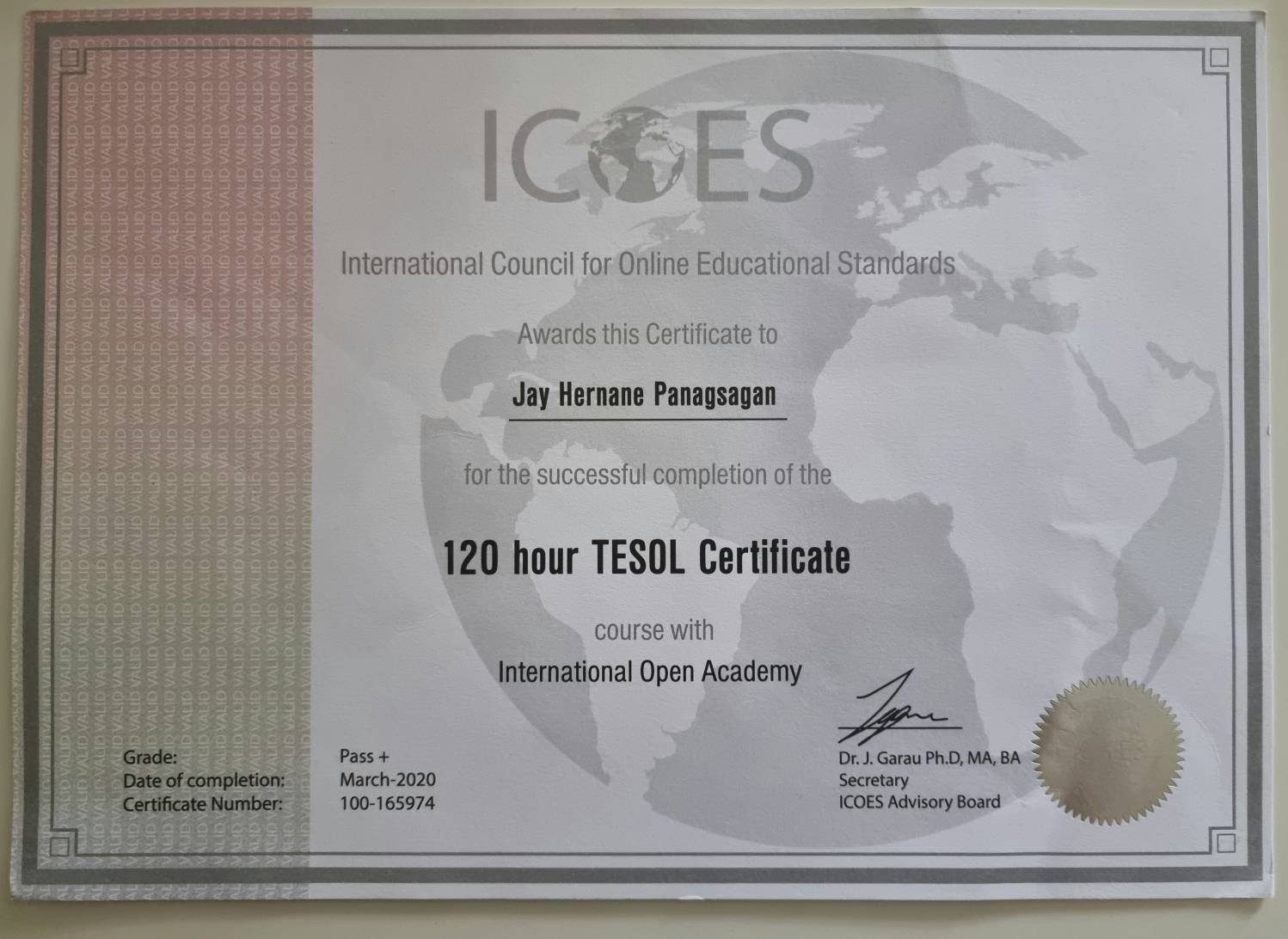 120 Tesol Certificate