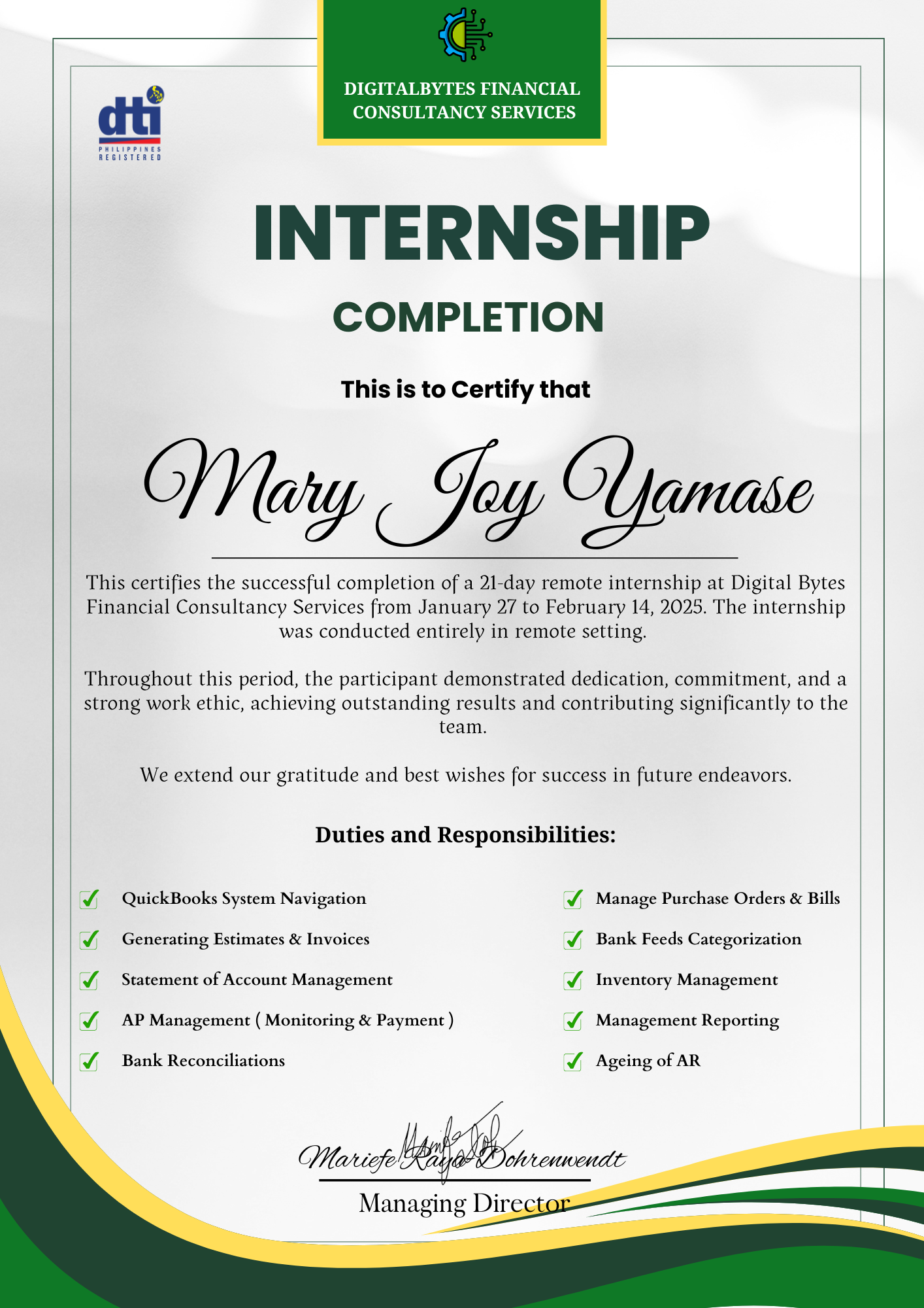 Internship Completion_QuickBooks Online
