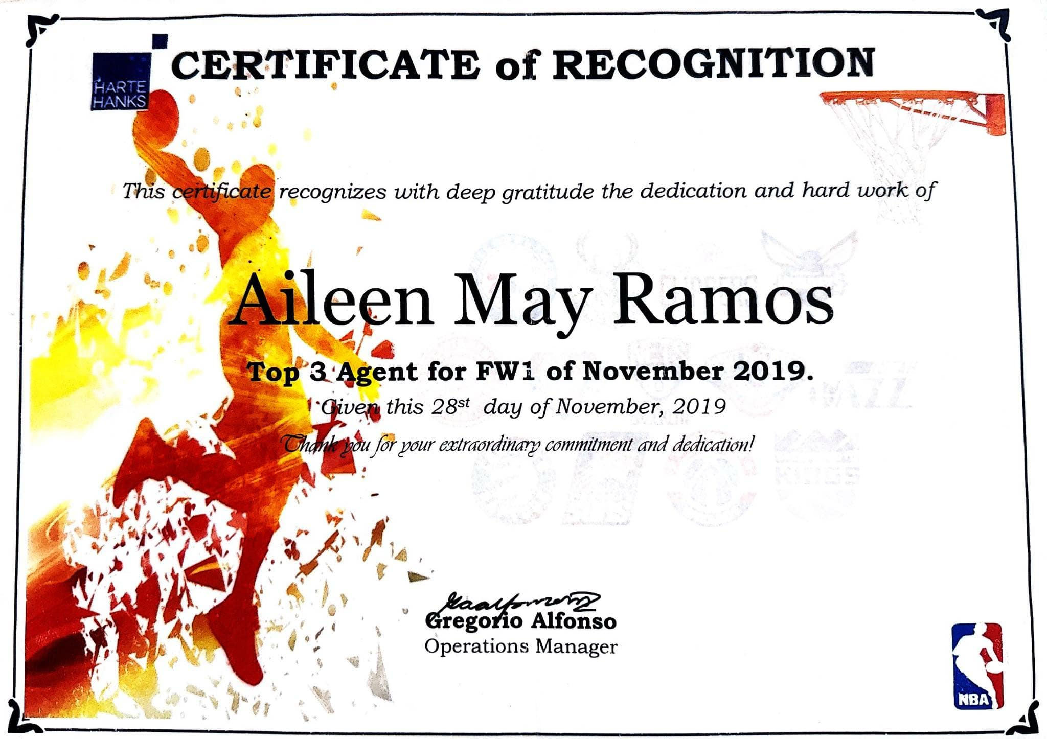 Recognition : Top Agent