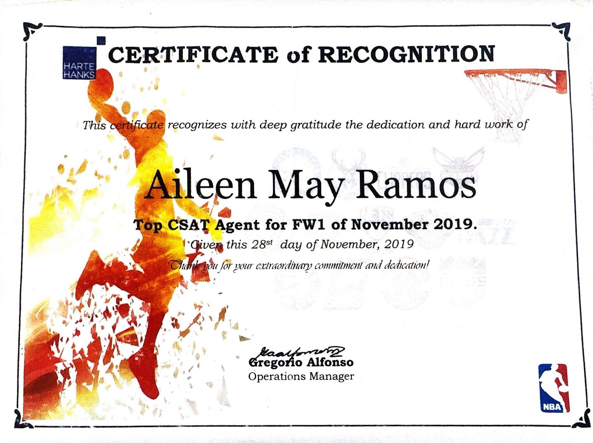 Recognition : Top CSAT Agent