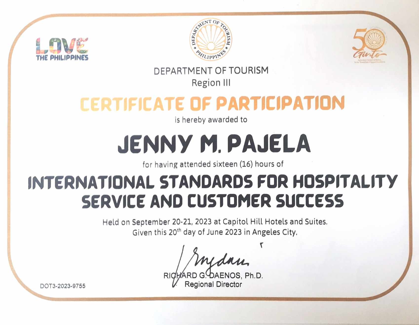 Customer Service Certificate