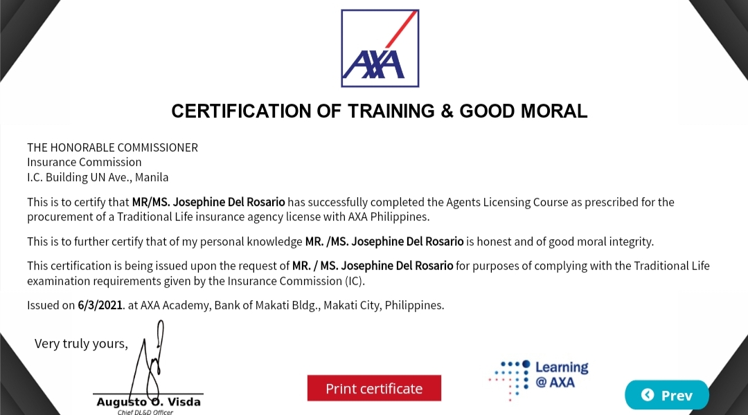 AXA Agents Licensing Course