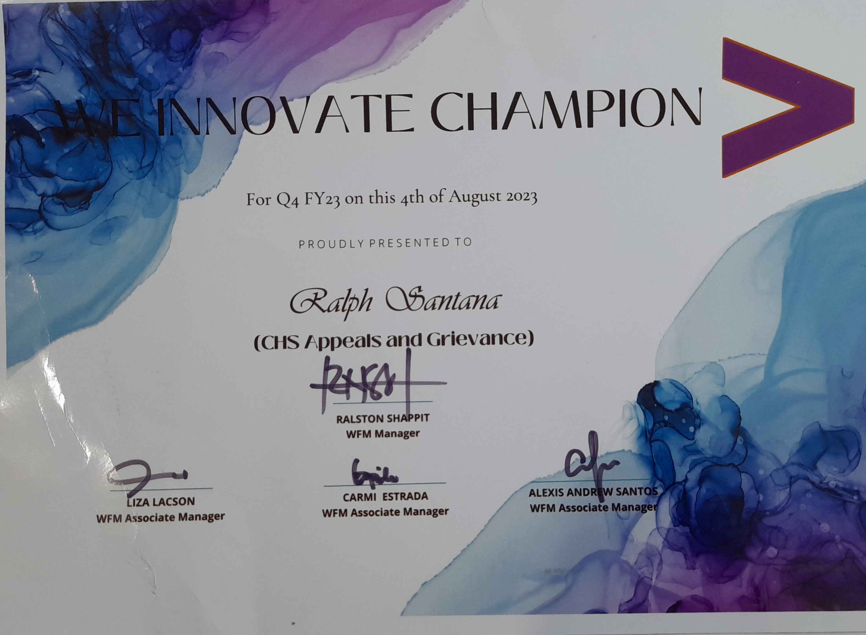 Innovation Champion 8/2023
