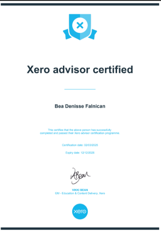 Xero Advisor Certificate