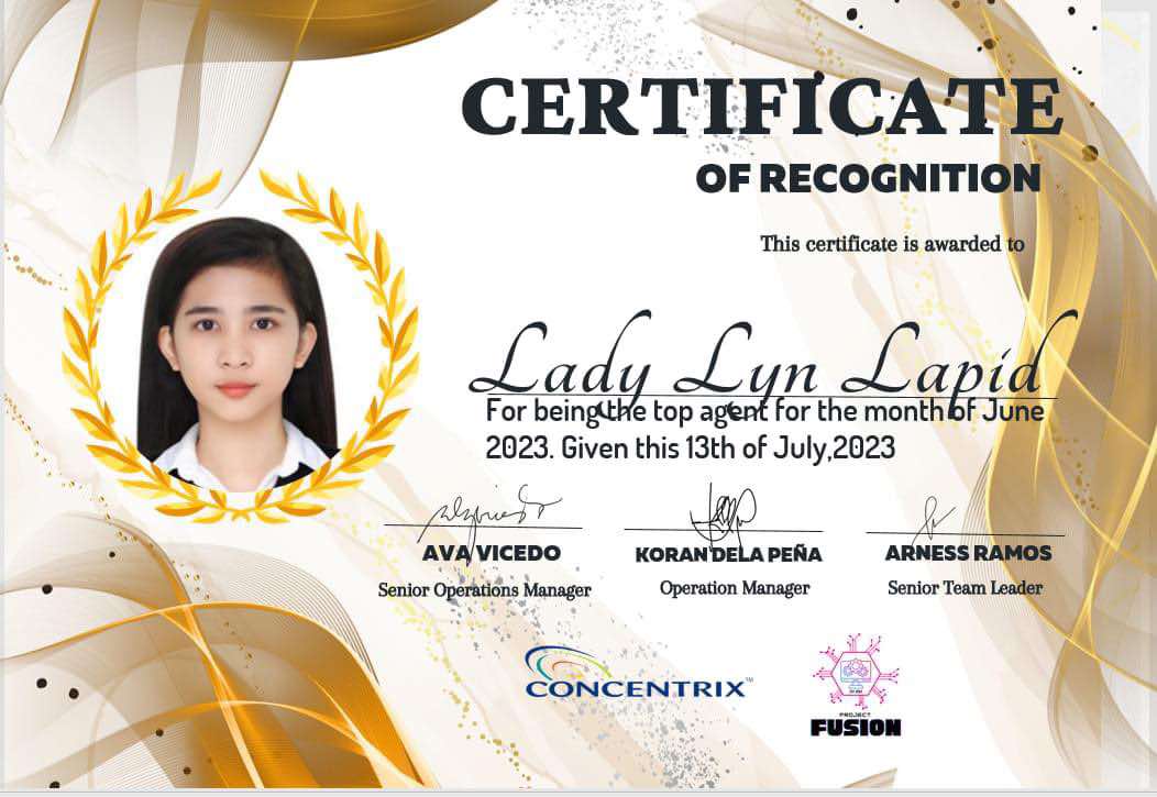 Customer Service Top Agent Certificate