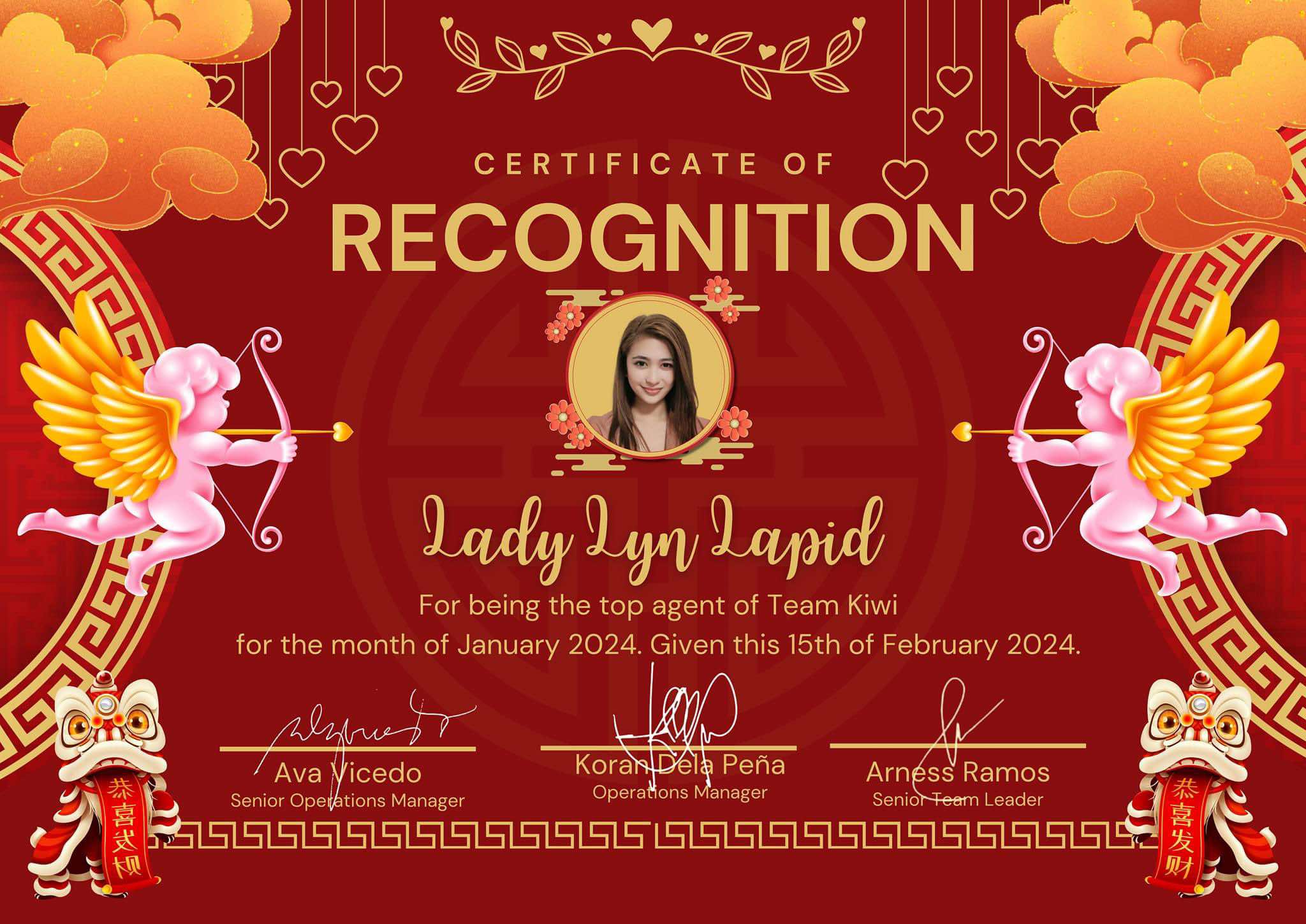 Customer Service Top Agent Certificate