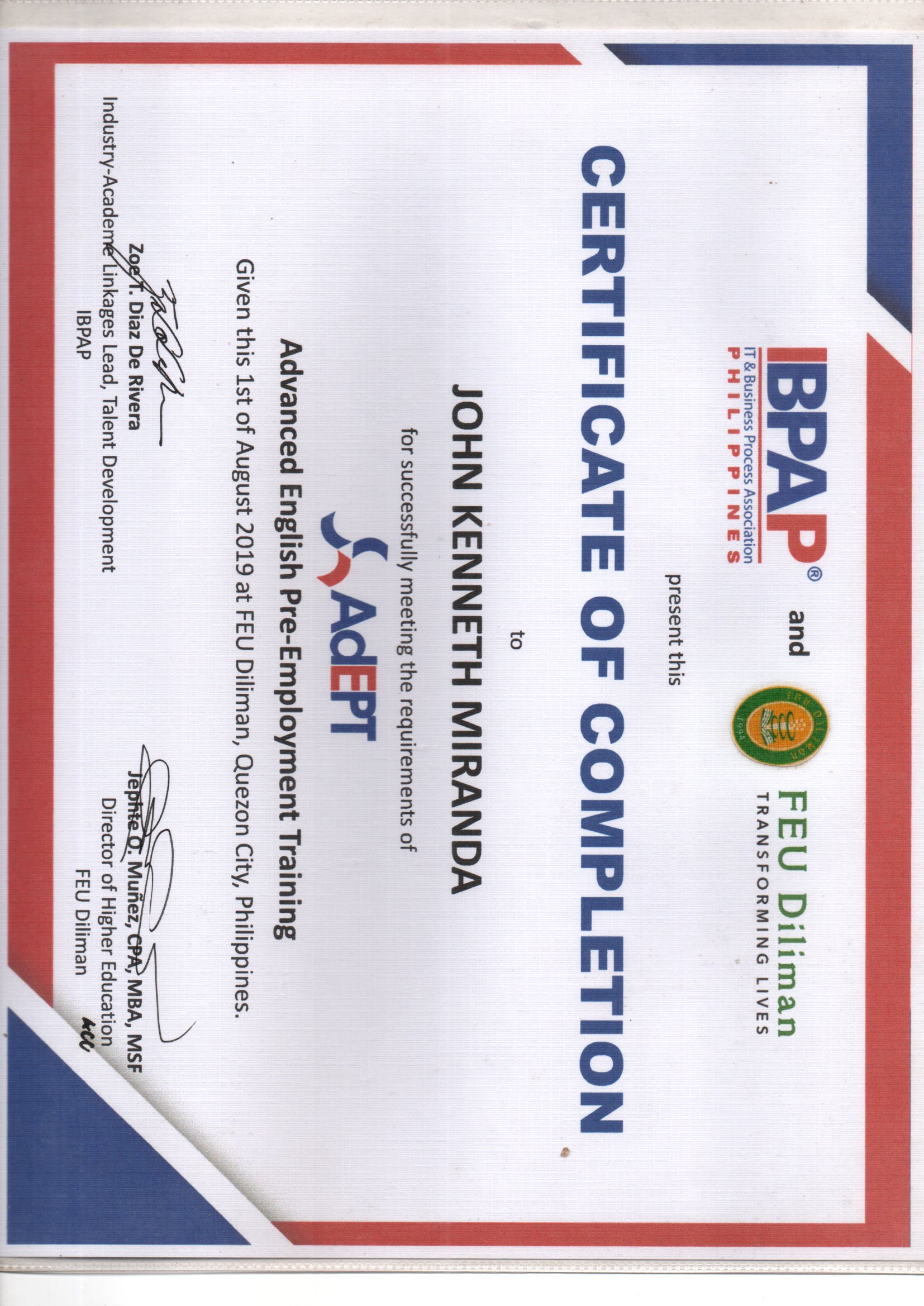 AdEPT Training