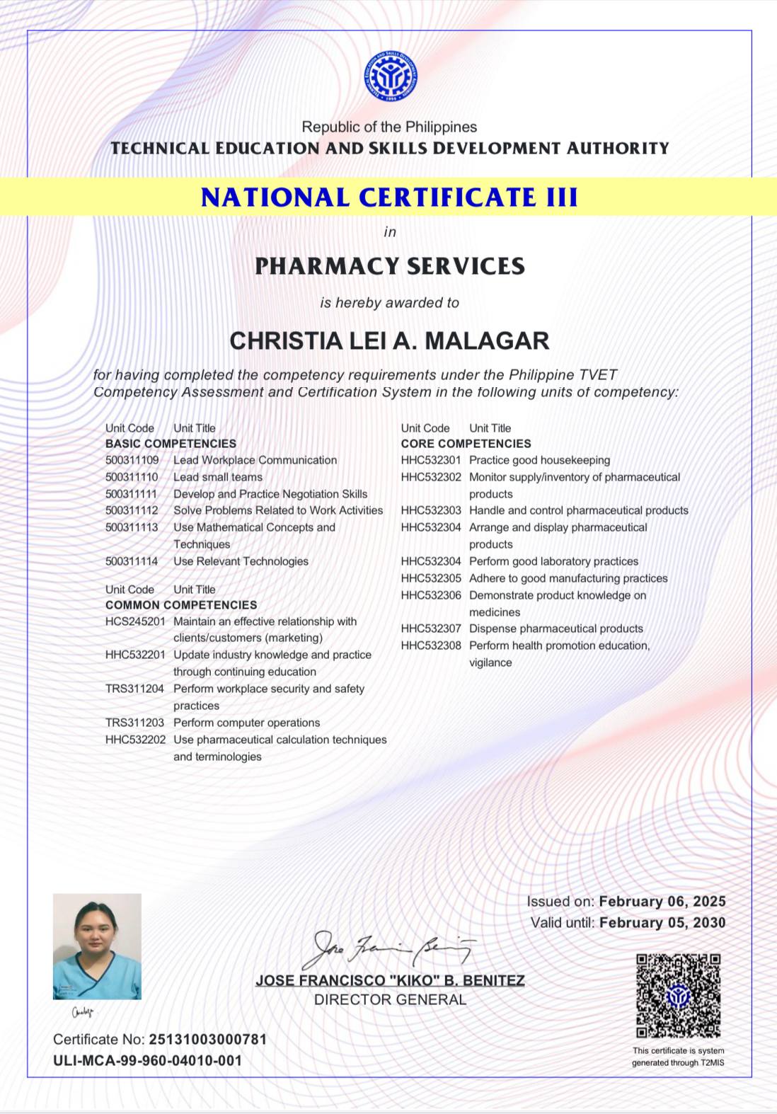 Certificate