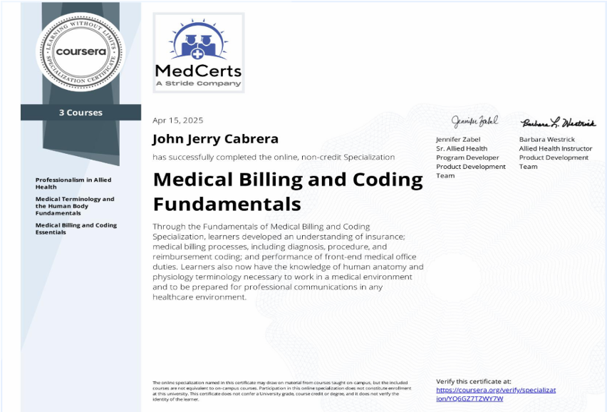 Medical Billing and Coding Fundamentals