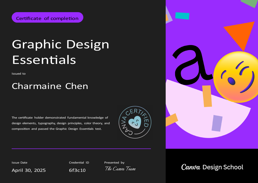 Canva Graphic Design Completion