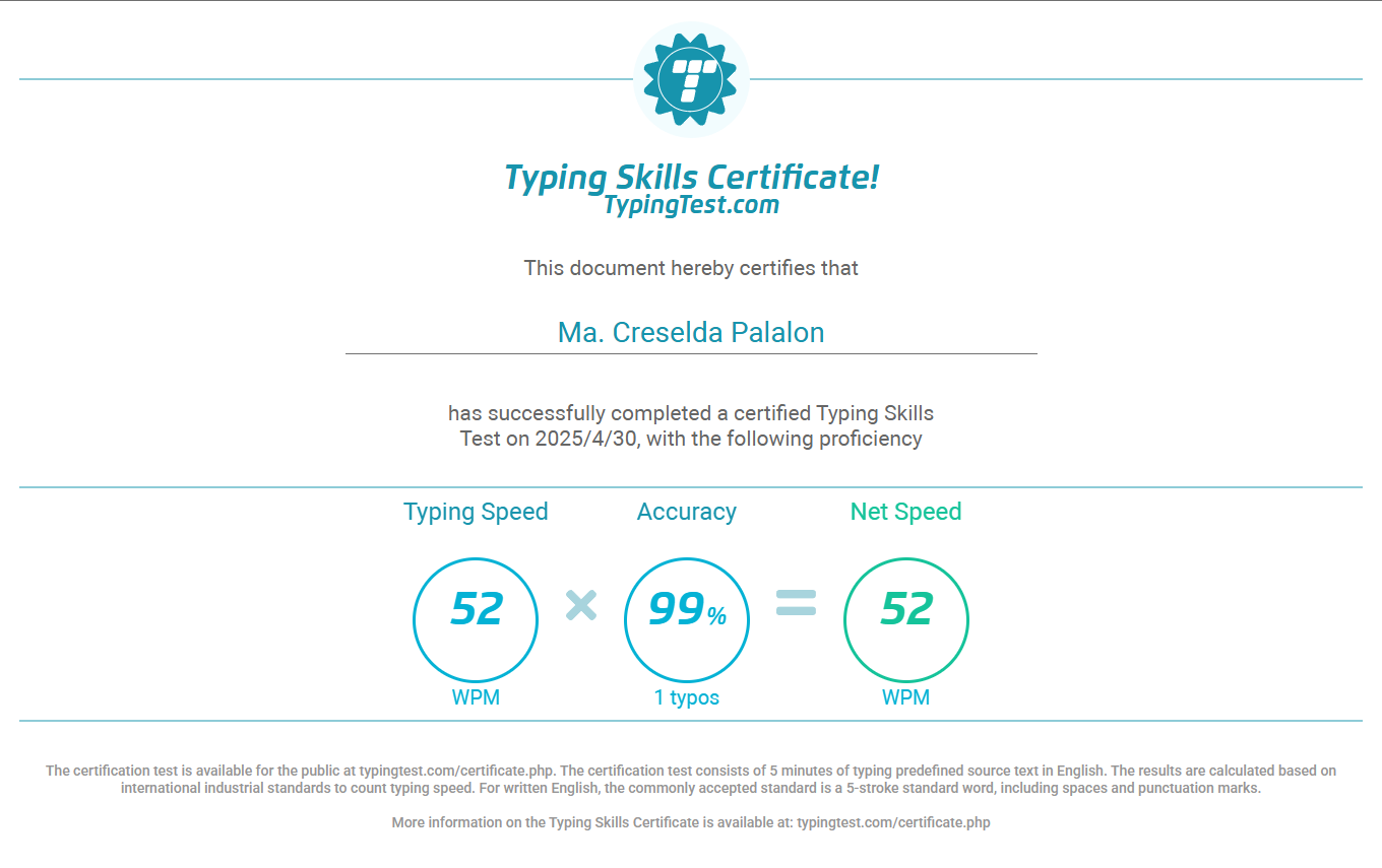 Typing Skills