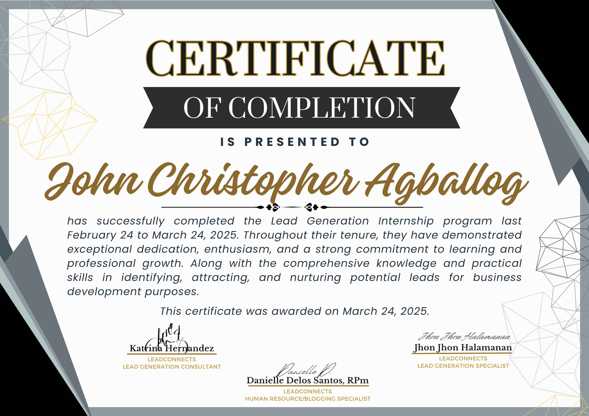 Lead Generation Internship Program