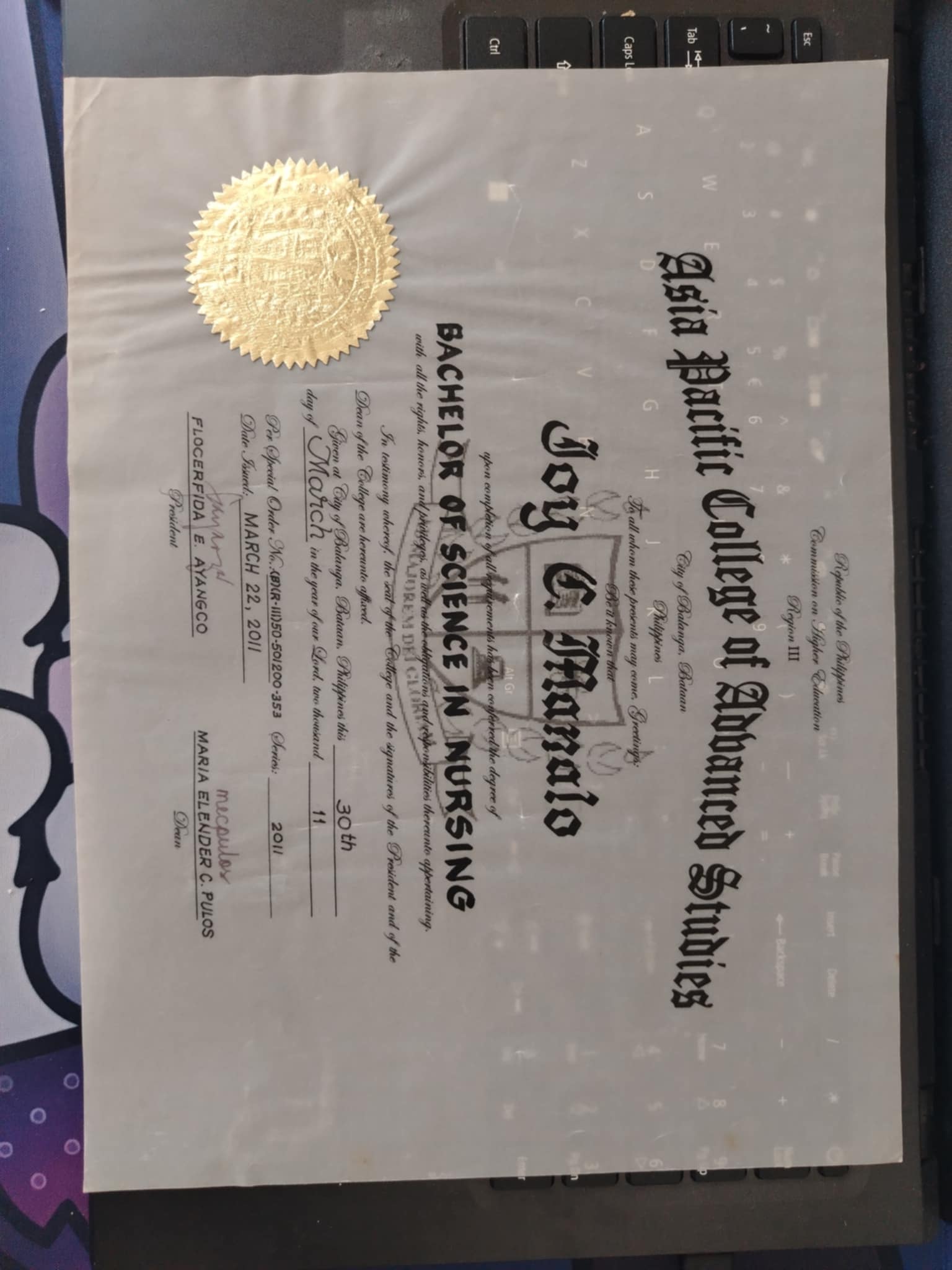 college diploma