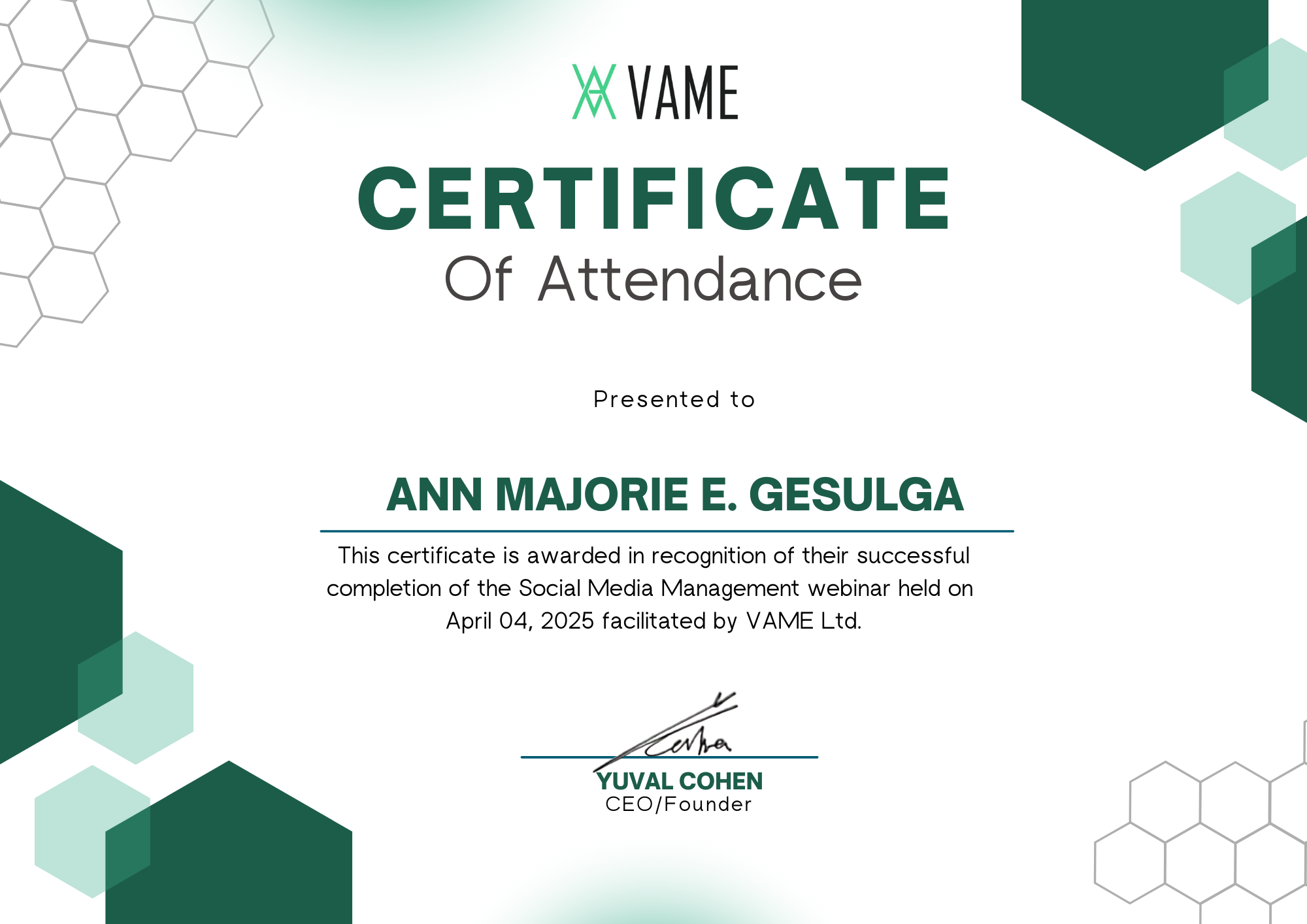 Social Media Management by VAME Ph