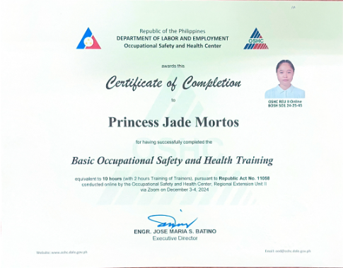Basic Occupational Safety and Health Training