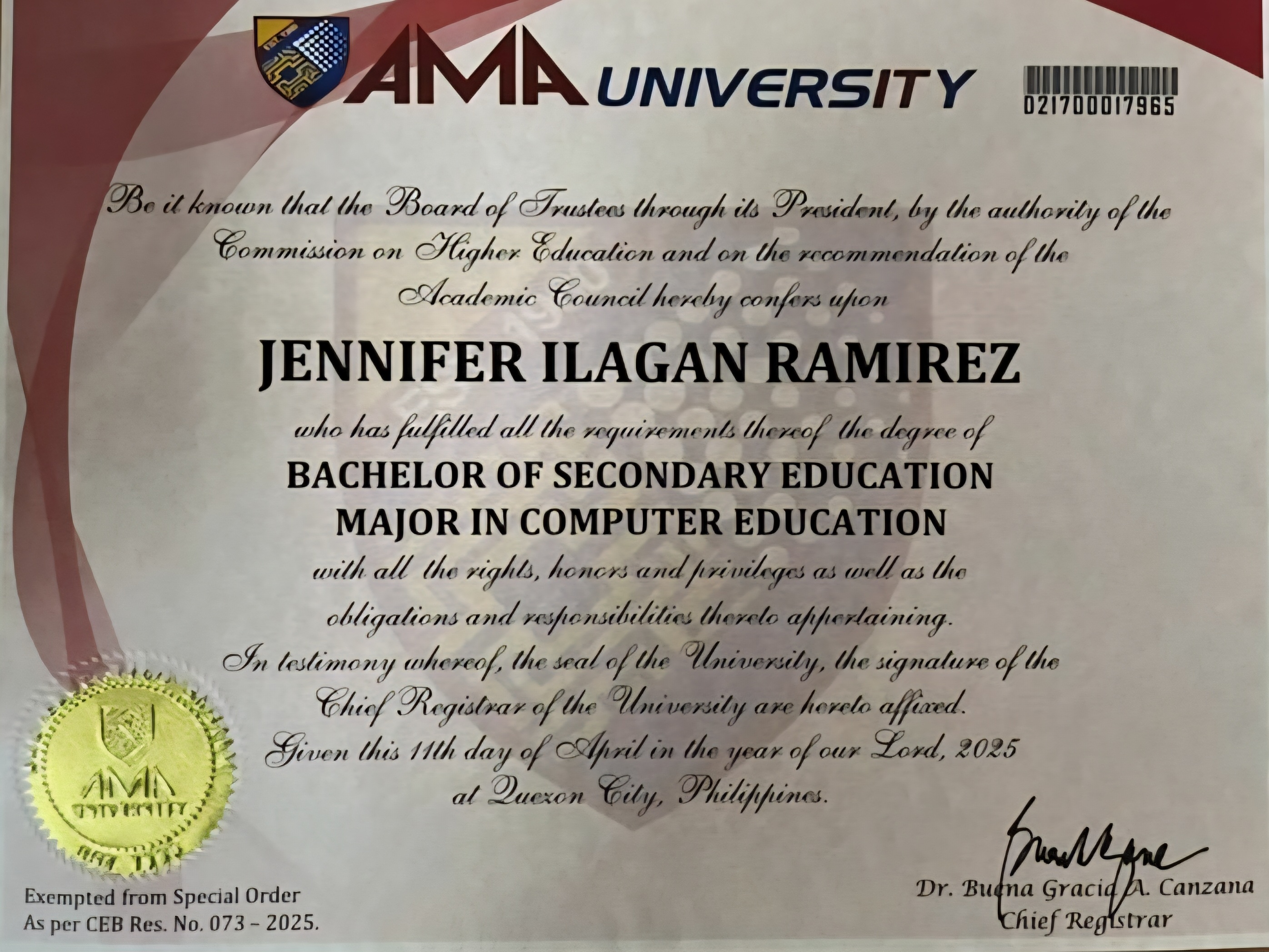 BSED Diploma