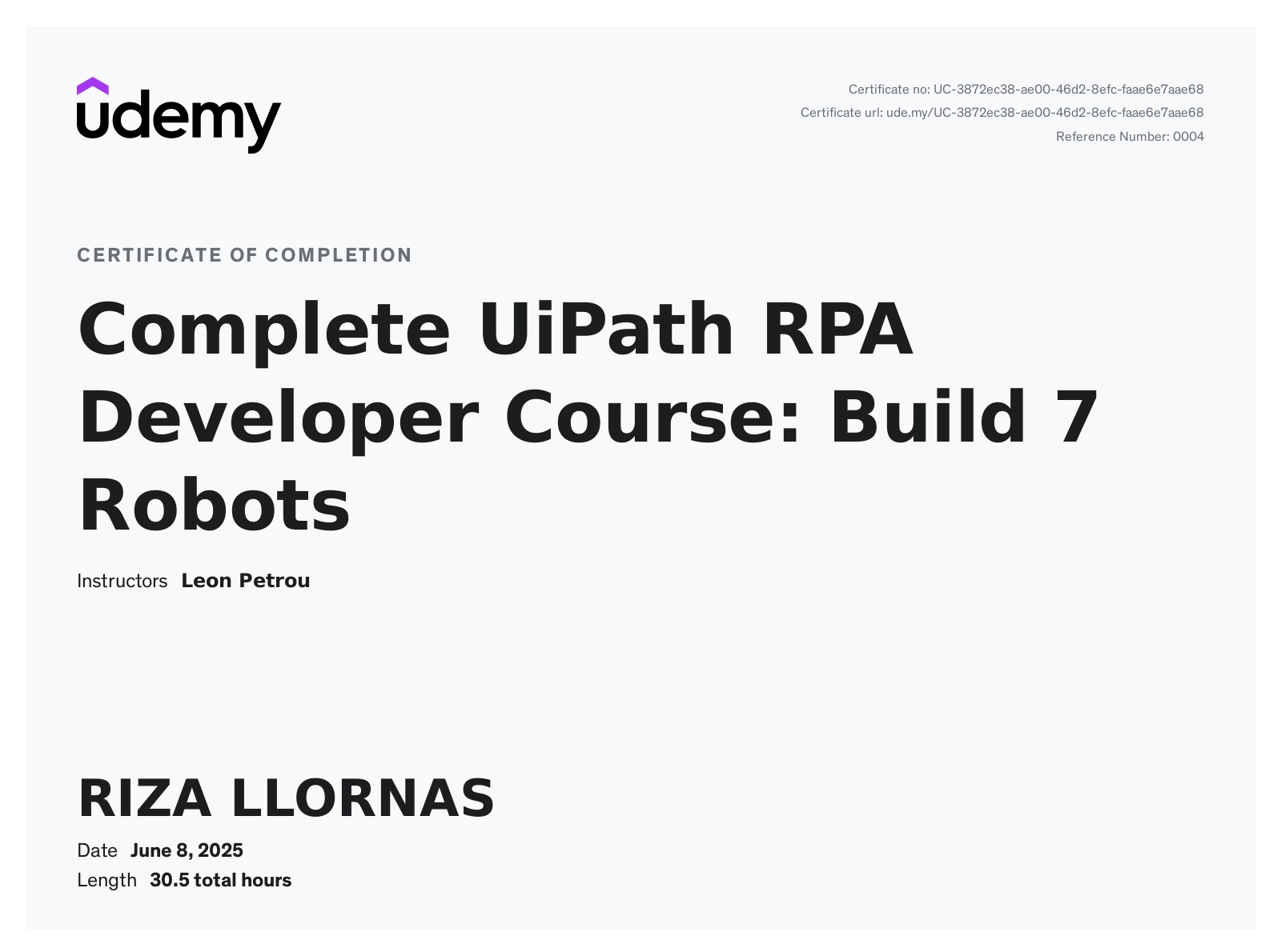 Uipath Robotic Automation