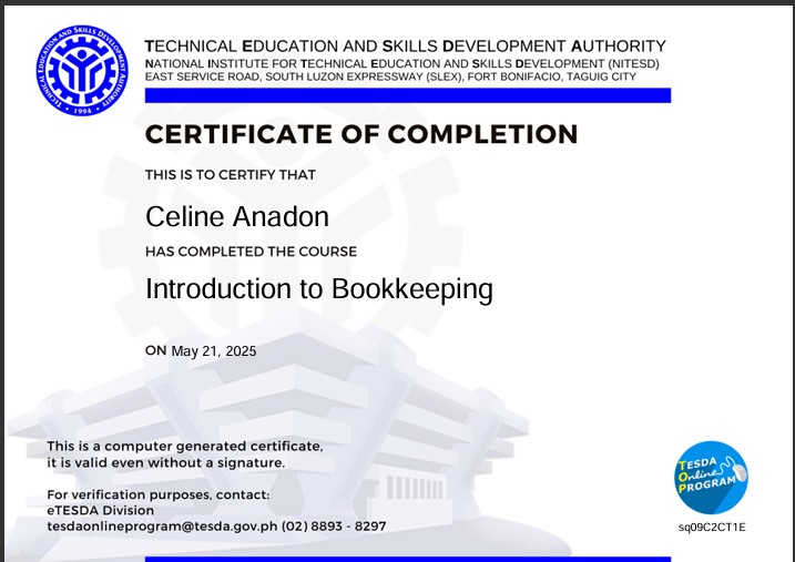 INTRODUCTION TO BOOKEEPING