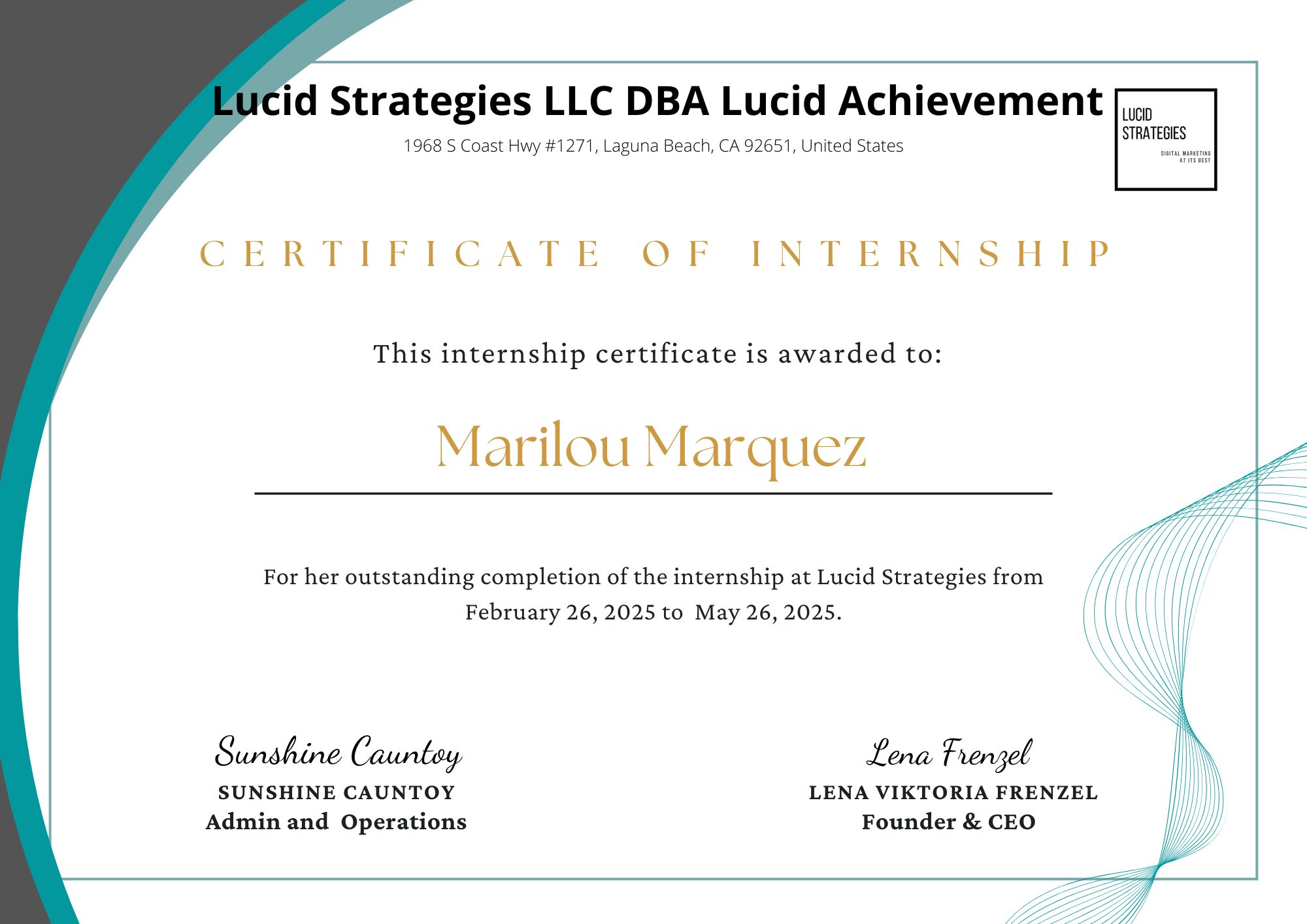 LS CERTIFICATE
