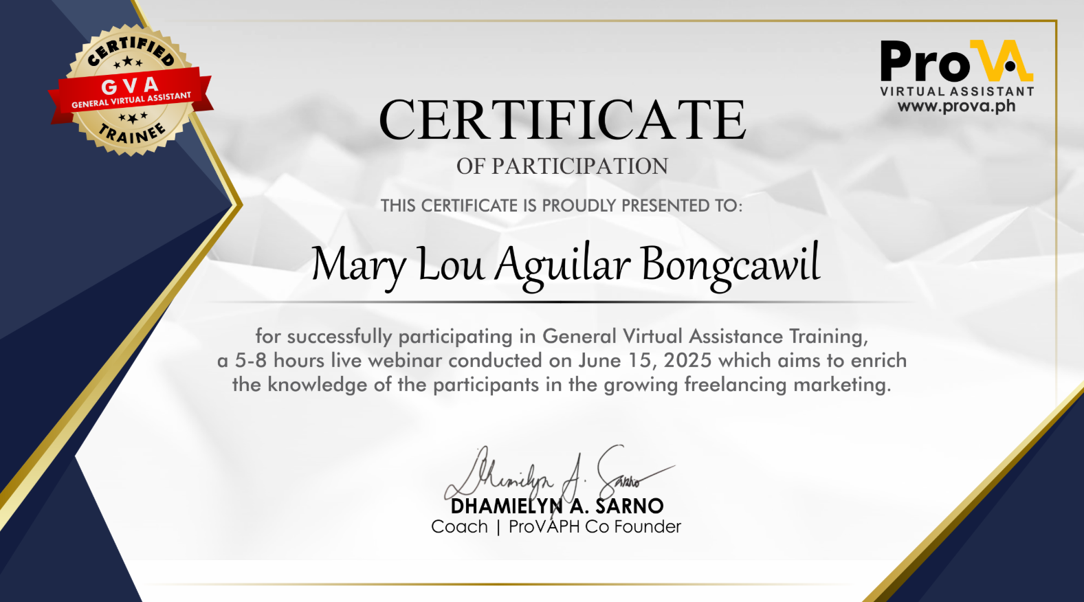 Certified VA