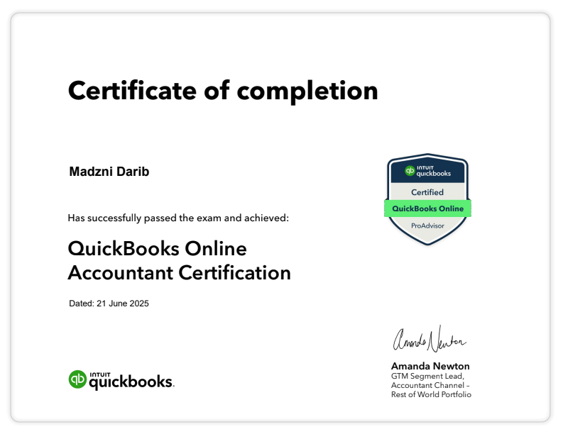 Certificate of Completion