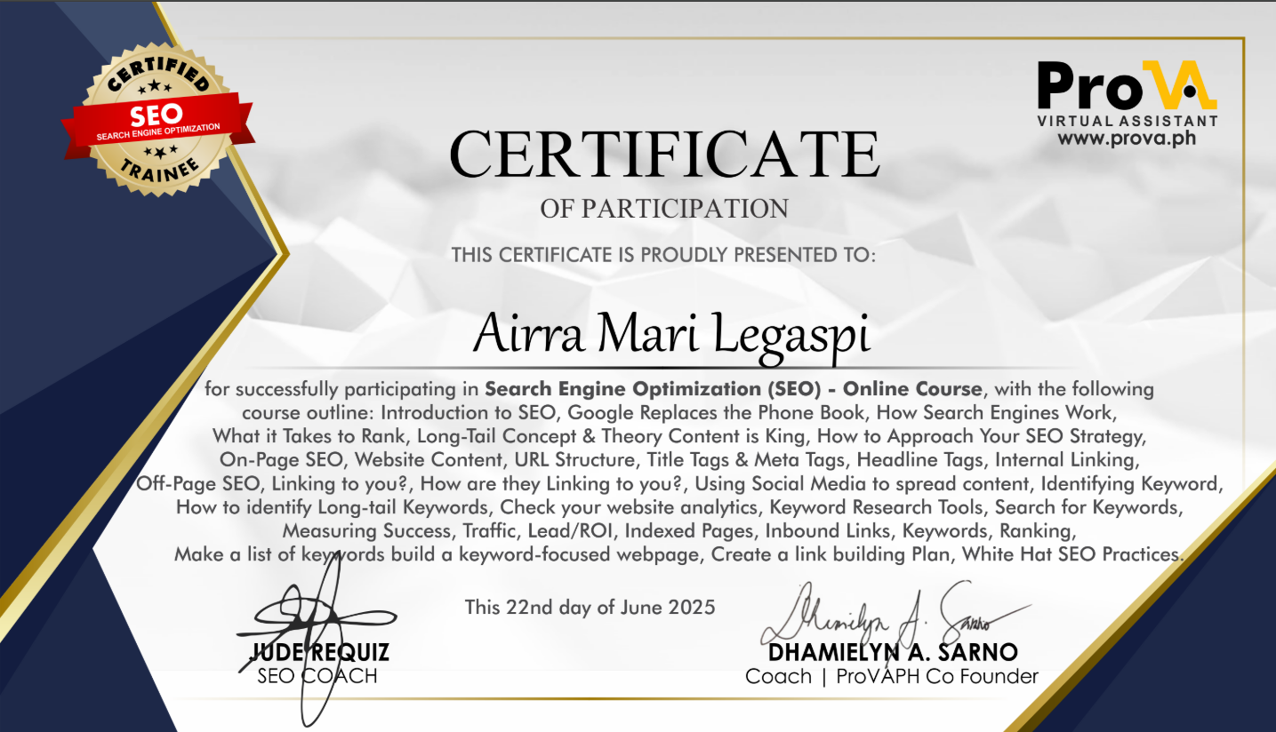 SEO Certificate