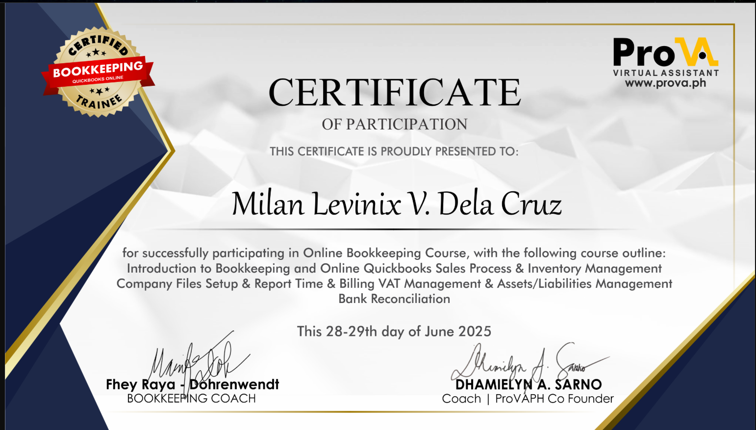 Bookkeeping Course