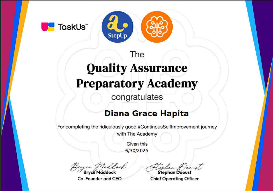 Quality Assurance Training Certification