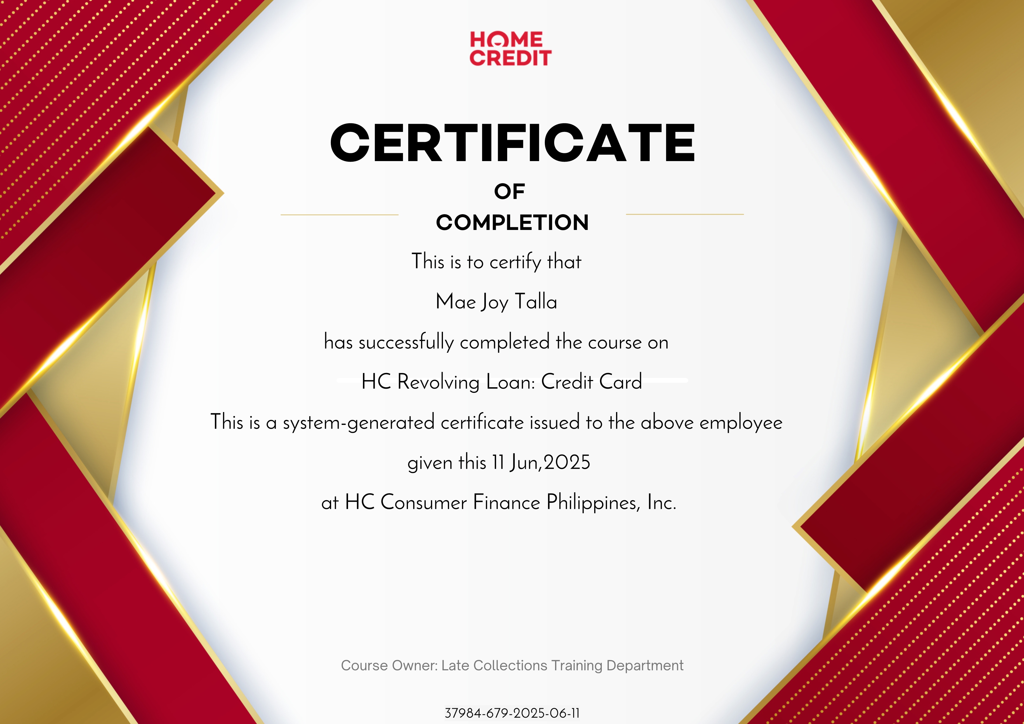 Home Credit Card