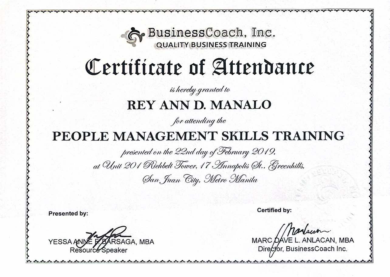 People Manaegement Skills Training