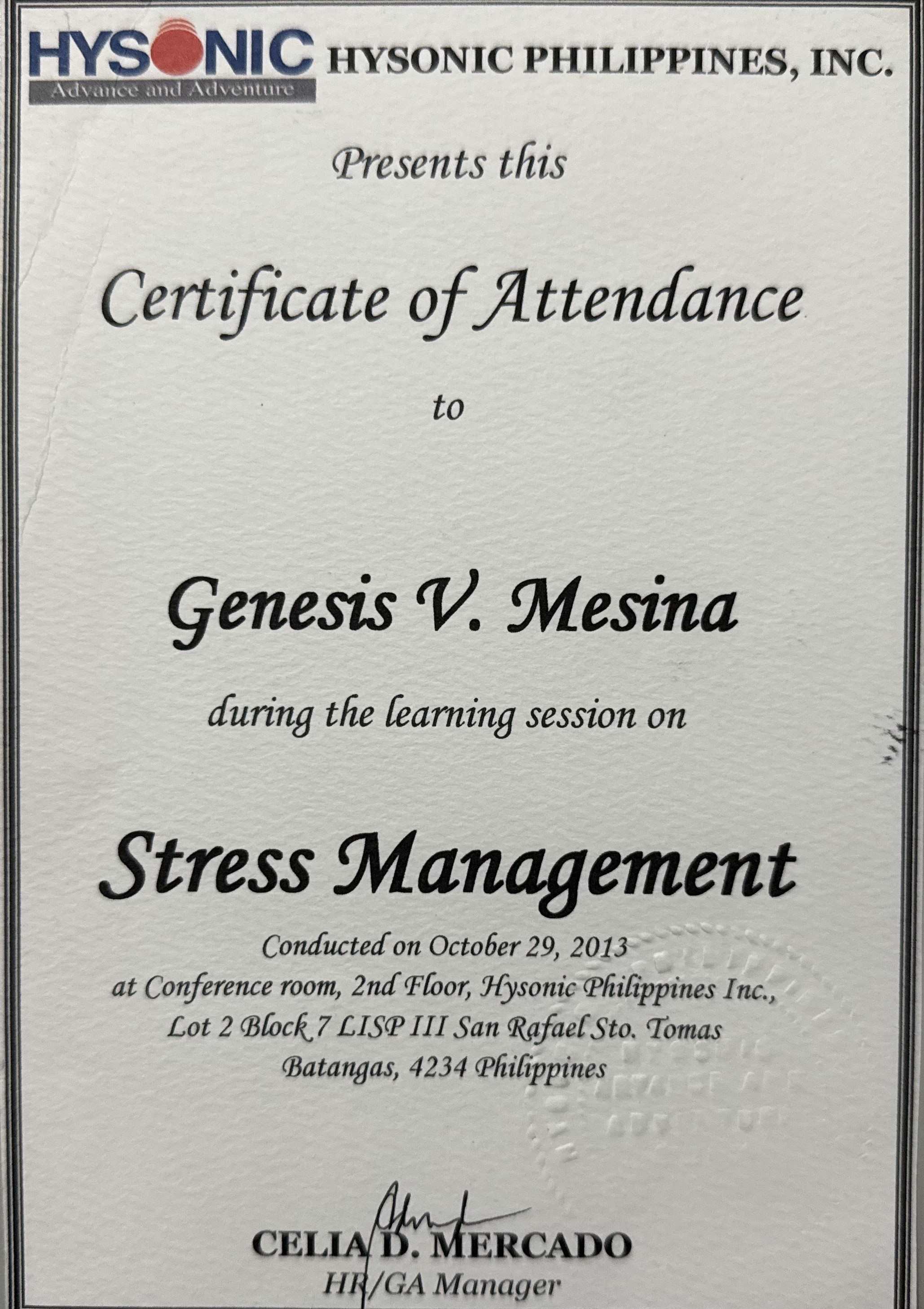 Stress Management