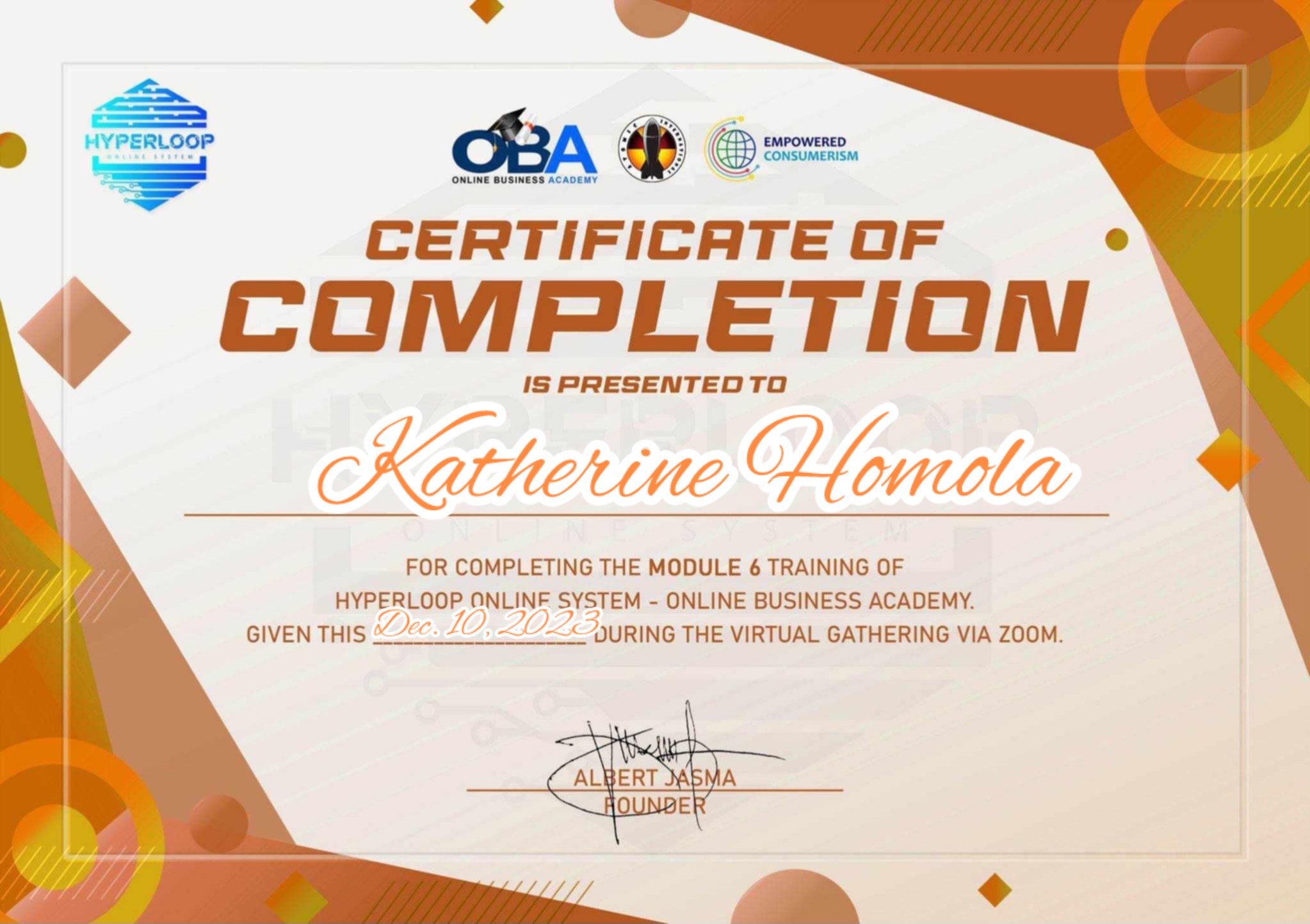 Digital Marketing Cert. Module 6