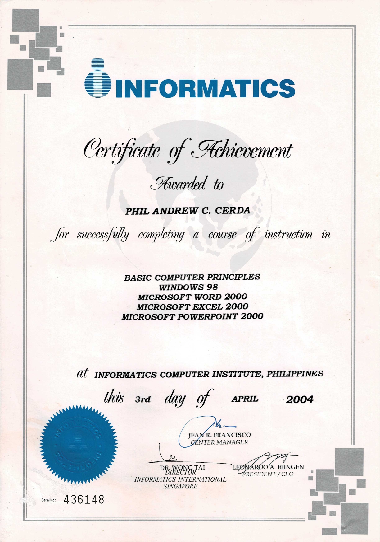 Basic Computer Principles MS OFFICE