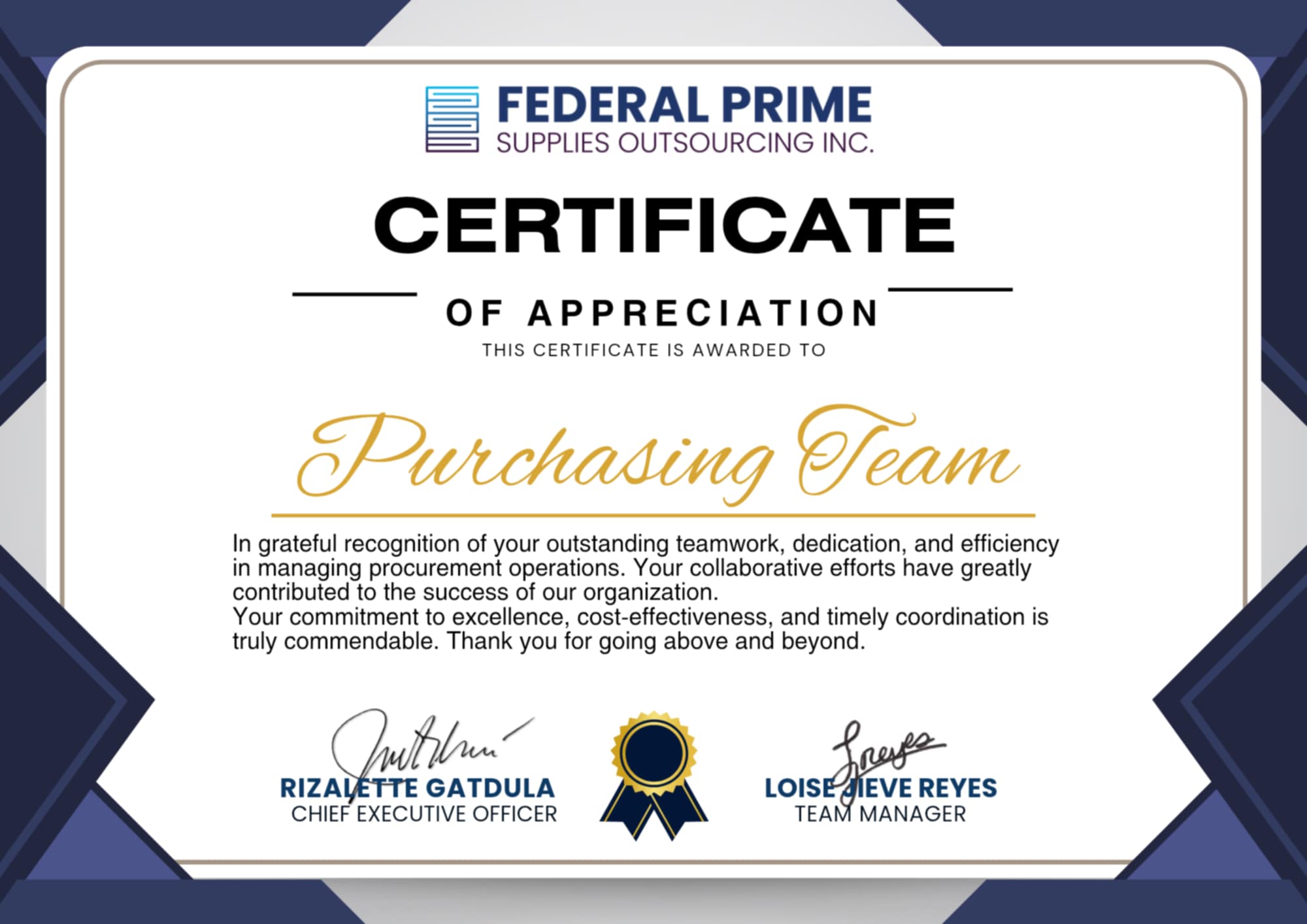 Purchasing Team