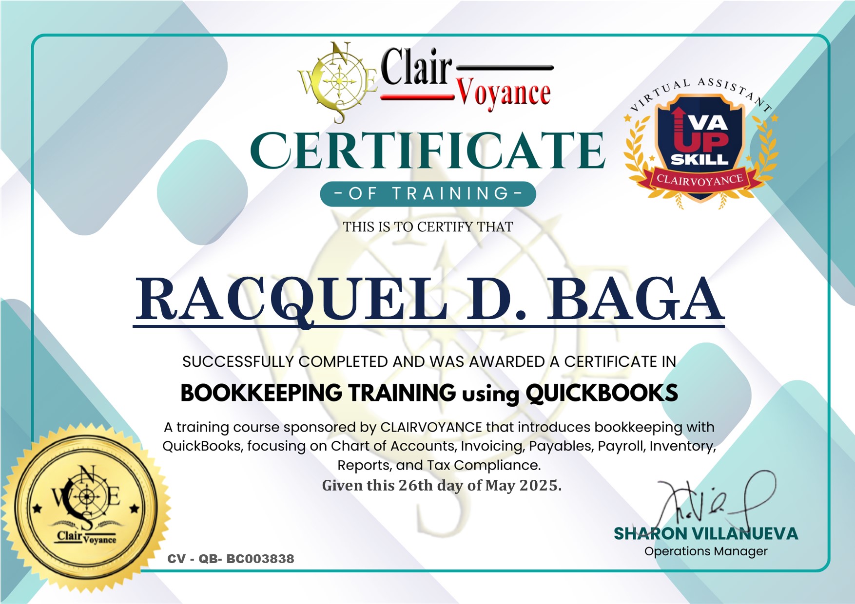 Bookkeeping Training using QuickBooks