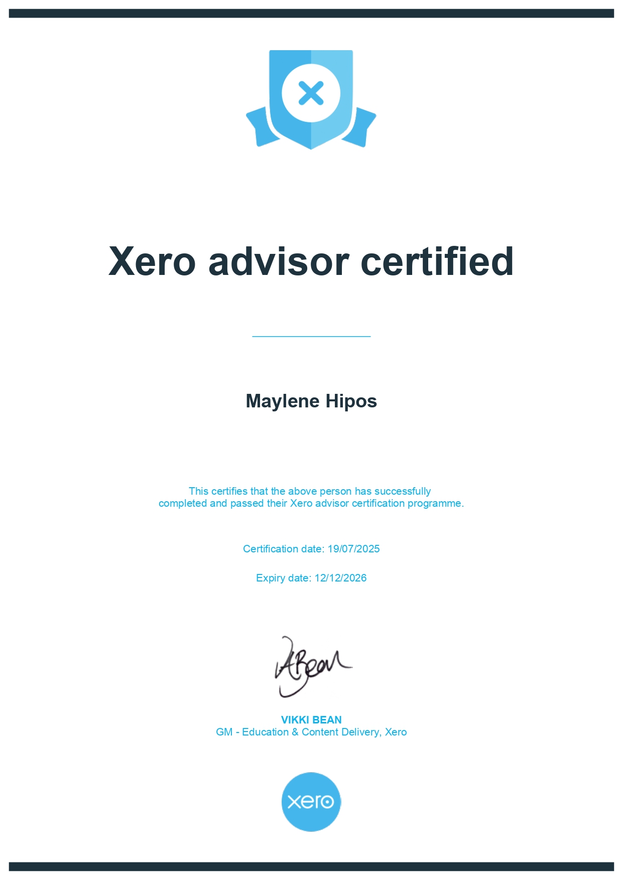 Xero Certification