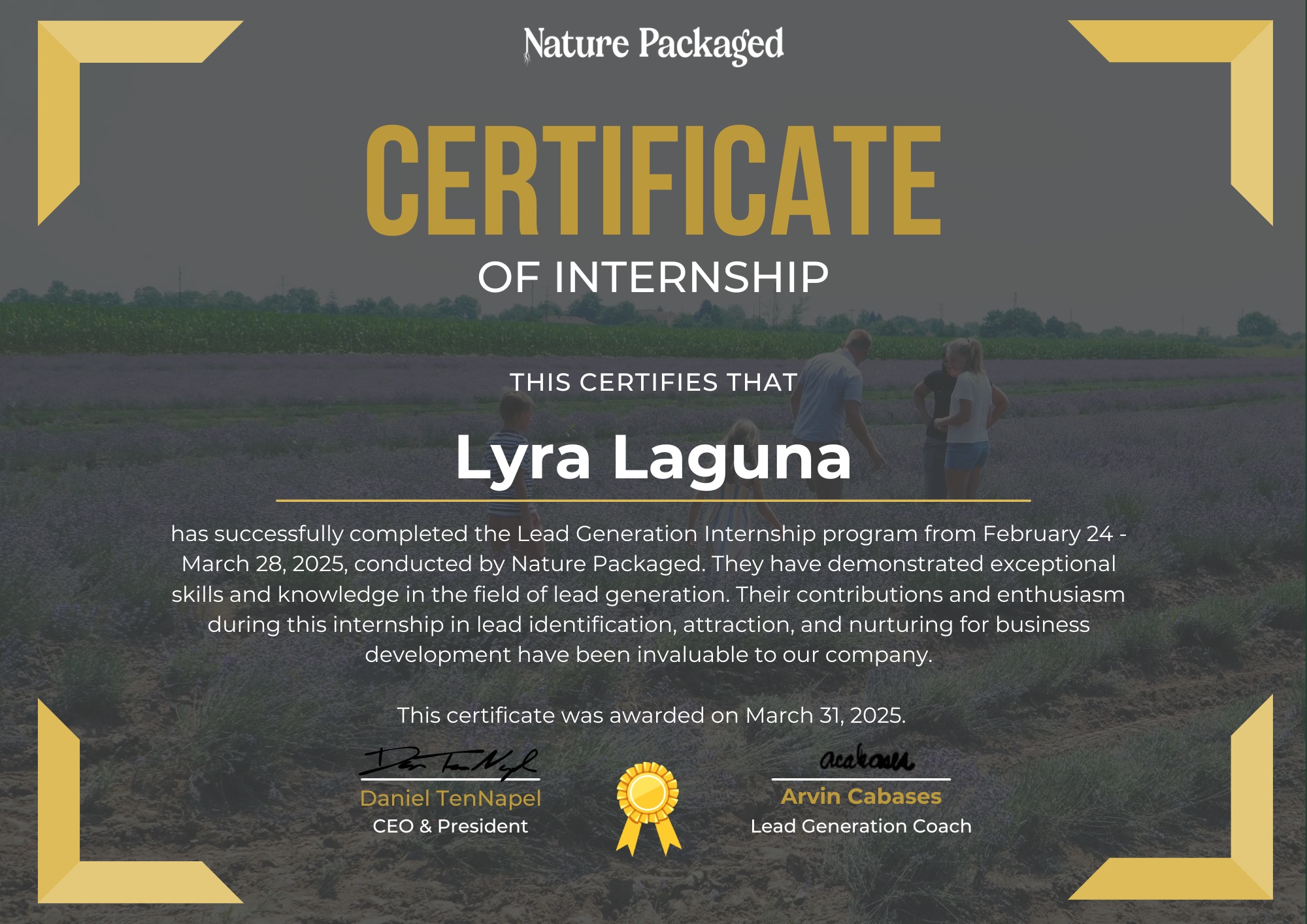 Certificate of Internship