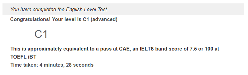 English Level Test
